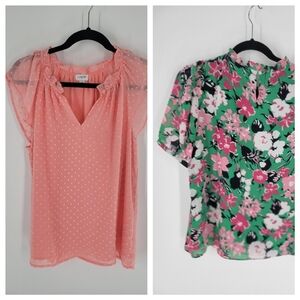 J‎ Crew short sleeve top Size M (lot of 2)